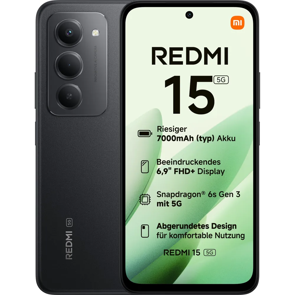 Xiaomi Redmi 15 5G 8/256GB Dual-SIM Smartphone Midnight Black Buy