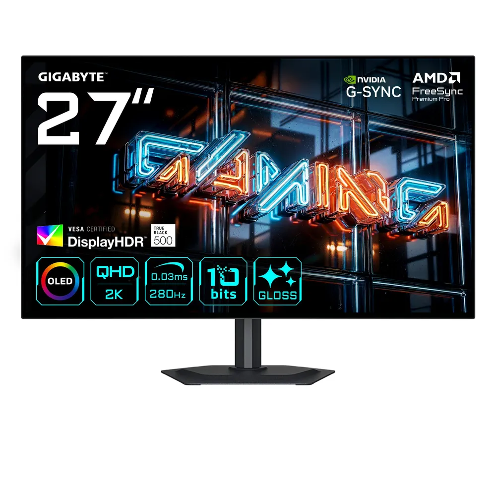 GIGABYTE MO27Q28GR 27 Zoll QHD wOLED Gaming Monitor 280 Hz DP/HDMI