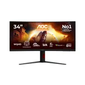 AOC Gaming G4 CU34G4ZCA 34 Zoll UWQHD Fast VA Panel 21:9 250 Hz Curved Gaming Monitor