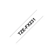 Brother TZe-FX231 Flexi-Tape - schwarz auf weiß - 12mm x 8m für P-Touch