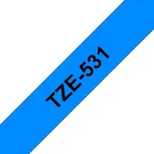 Brother TZe-531 Schriftband 12mm x 8m, schwarz auf blau, selbstklebend
