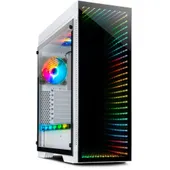 Inter-Tech Infini2 (X-908) Gaming PC Gehäuse Midi-Tower Weiß Seitenfenster