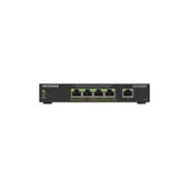 NETGEAR GS305EP PoE Switch 4 Port Gigabit Ethernet LAN Switch PoE+ 63W Plus (5 Ports Plug-and-Play, Managed Netzwerk Switch PoE, IGMP Snooping, QoS, VLAN, Lüfterloses Metallgehäuse)