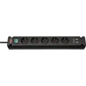 Brennenstuhl Bremounta Steckdosenleiste mit USB-Ladefunktion 5-fach 3m schwarz