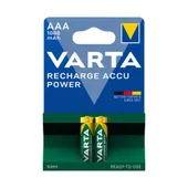 VARTA Akku NiMH, Micro, AAA, HR03, 1.2V/1000mAh Accu Power, Pre-charged, Retail Blister (2-Pack)