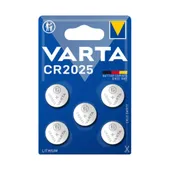 Varta Batterie Lithium, Knopfzelle, CR2025, 3V Electronics, Retail Blister (5-Pack)