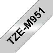 Brother TZe-M951 Schriftband, 24mm x 8m, schwarz auf silber (matt)