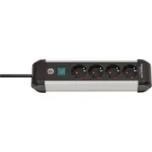 Brennenstuhl 1391030400 Premium-Alu-Line 4-fach 1,8m silber/schwarz