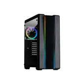 Inter-Tech X-3901 Impulse Gaming PC Gehäuse Midi-Tower Schwarz Seitenfenster
