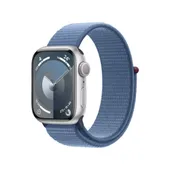 Apple Watch Series 9 Aluminium 41mm silber (Sport Loop winterblau)