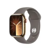Apple Watch Series 9 Cellular Edelstahl 41mm gold (Sportarmband tonbraun) S/M