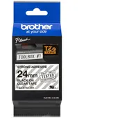 Brother TZe-S151 Schriftband 24mm x 8m. schwarz auf transparent. stark klebend