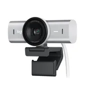 Logitech MX Brio Ultra Hellgrau/Silber, 4K/UHD (3840 x 2160) Webcam, Streaming, Office, KI-Optimierung, unterstützt Logi Options+