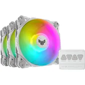 ASUS TUF GAMING TF120 ARGB Gehäuselüfter, 3er Set, white 120 mm, PWM 