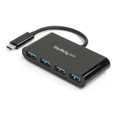 StarTech.com 4 Port USB 3.0 Hub 4x USB-A USB 3.2 Gen 1 (3.1 Gen 1), integrierte Kabel