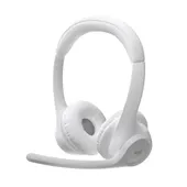 Logitech Zone 300 Wireless Bluetooth Headset Schwarz | KI-Geräuschunterdrückung | Dual Beamforming Mikrofone | Bis zu 20 Std. Akkulaufzeit | Microsoft Teams & UC Headset, Weiß