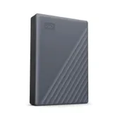 WD My Passport 6 TB 2.5 Zoll USB 3.0 Micro-B (5Gb/​s) Grau externe Festplatte HDD inkl. USB-C-Adapter
