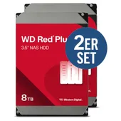 WD Red Plus 2er Set WD80EFPX - 8 TB 5640 rpm 256 MB 3,5 Zoll SATA 6 Gbit/s CMR