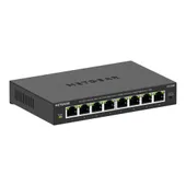 NETGEAR GS308E Managed Switch 8 Port Gigabit Ethernet LAN Switch Plus (Plug-and-Play Netzwerk Switch Managed, IGMP Snooping, QoS, VLAN, lüfterlos, Robustes Metallgehäuse) Schwarz