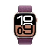 Apple Watch Series 10 GPS 46mm Aluminium Roségold Sport Loop Plum