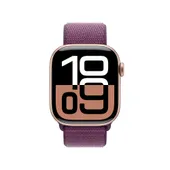 Apple Watch Series 10 LTE 42mm Rose Gold Aluminiumgehäuse mit Plum Sport Loop