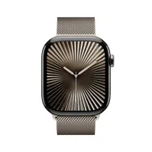 Apple Watch Series 10 LTE 46mm Natural Titangehäuse mit Natural Milanese Loop - S/M