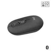 Logitech POP Icon Mouse mit personalisierbarem Emoji, Grafit, SilentTouch-Technologie, Easy-Switch-Taste (Bis zu 3 Geräte)