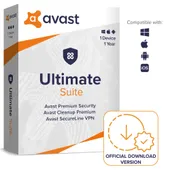 Avast Ultimate - IS, VPN, Cleanup (1 Gerät) - 1 Jahr DE | Download & Produktschlüssel