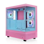 Thermaltake View 270 Plus Gaming PC Gehäuse Midi-Tower Pink Seitenfenster