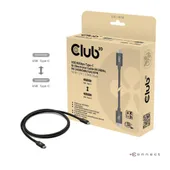 Club 3D Typ-C zu Typ-C Kabel 80Gbps Zertifiziertes 240W 8K240Hz 1.2m schwarz