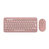 Logitech Pebble 2 Combo Rosa - Schlanke Multi-Device Bluetooth®-Tastatur und -Maus mit anpassbaren Tasten