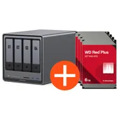 UGREEN NASync DXP4800 Plus NAS System 4-Bay 24TB inkl. 4x WD WD60EFPX NAS HDD - 6 TB