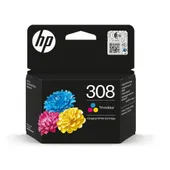 HP Original 308 Druckerpatrone 3-farbig C/M/Y (7FP20UE#CE1) für ca. 120 Seiten Instant Ink