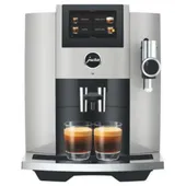 JURA S8 (EB) Kaffeevollautomat, 27 Spezialitäten, 4,3"-Touchscreen, WiFi, Sweet Foam & Sirupaufsatz, Feinschaum-Technologie, Energiesparmodus, Platin