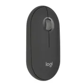 Logitech Pebble Mouse 2 M350S Grafit - Bluetooth (3x Easy-Switch), 4000 DPI, Unterstützt von Logi Options+