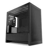 NZXT H3 Flow (2025) All Black Midi Tower mATX Gaming Gehäuse schwarz mit Glasfenster