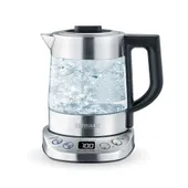 Severin WK 3473 Tee-/Wasserkocher Deluxe Mini 2200W 1l transparent/schwarz/silber