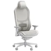 Fractal Refine Gaming Chair Mesh Light/ Hellgrau | Synchro-Tilt Mechanismus, Rückenlehne mit integrierter Lordosenstütze