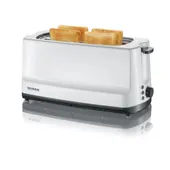 Severin AT 2234 Automatik Langschlitztoaster Start 1400W Weiß-Grau