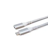 EQUIP 128375 USB 3.2 Gen 2 C auf C Verlängerung Kabel 0,5m PD100W 4K/60Hz 10Gbps weiß