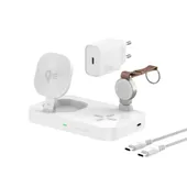 4smarts Qi2 Ladestation Trident mit Charger für Apple Watch, weiß
