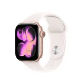 Apple Watch Series 11 GPS + Cellular 42mm Rose Gold Aluminium Gehäuse mit Sport Band (light blush) - M/L