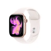 Apple Watch Series 11 GPS 42mm Rose Gold Aluminium Gehäuse mit Sport Band (light blush) - S/M
