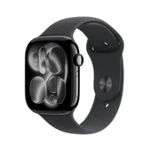 Apple Watch Series 11 GPS + Cellular 46mm Jet Black Aluminium Gehäuse mit Sport Band (black) - S/M