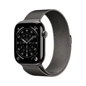 Apple Watch Series 11 GPS + Cellular 46mm Slate Titanium Gehäuse mit Slate Milanese Loop - M/L