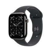 Apple Watch Series 11 GPS + Cellular 46mm Slate Titanium Gehäuse mit Sport Band (black) - M/L