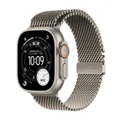 Apple Watch Ultra 3 GPS + Cellular 49mm Natural Titanium Case with Natural Titanium Milanese Loop - Medium