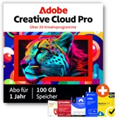 Adobe Creative Cloud Pro | Download & Produktschlüssel | inkl. Norton, F-Secure, McAfee, NordVPN & GData