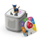 Tonies Toniebox 2 kabelloser Lautsprecher für Kinder Full Play Mondgrau inkl. Game Tonies Play M & Paw Patrol Tonie Chase