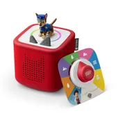 Tonies Toniebox 2 kabelloser Lautsprecher für Kinder rot inkl. Game Tonies Play M & Paw Patrol Tonie Chase